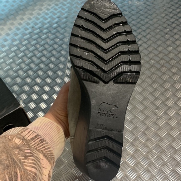 Sorel suede grey lace-up wedge boots! - Picture 2 of 6